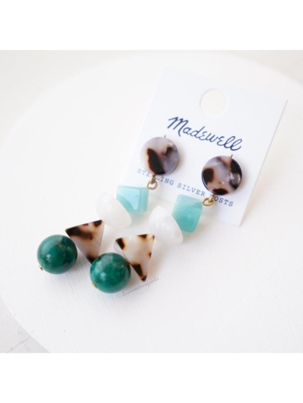Madewell Geometric Stack Statement Earrings - Picture 4 of 5